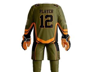 ชุดเครื่องแบบฮ็อกกี้น้ำแข็งสำหรับผู้ชายพิมพ์ลายดิจิทัลดีไซน์ยอดนิยมอัตราการเต้นฮ็อกกี้น้ำแข็งระบายอากาศได้ดี - Product Image 2