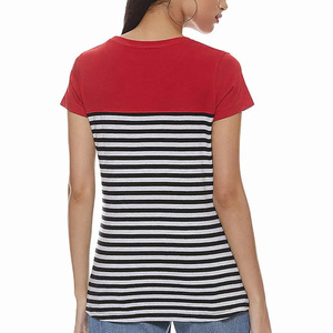 Camisetas de mujer de bajo precio La mejor calidad 100% algodón orgánico con logotipo personalizado Camiseta de mujer impresa - Product Image 2