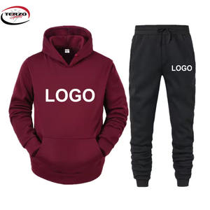 Sudaderas con capucha para correr de invierno de calidad superior para hombre, pantalones, jersey de lujo, chándales, diseño personalizado, talla XL, logotipo impreso de talla grande - Product Image 2