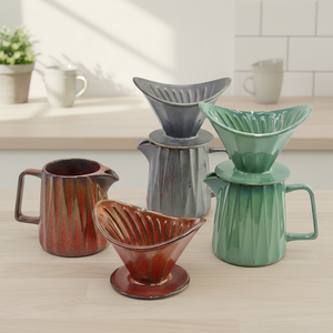 Juego de Cafetera y Gotero de Porcelana Duradera de Primera Calidad Multiusos 3461000SETL-0.4 para Amantes del Café - Product Image 1