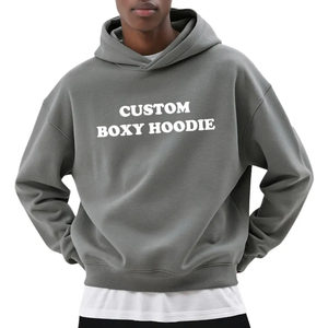 Sweat à capuche épais en molleton 100 % coton, coupe classique pour homme, streetwear d'hiver, teinture unie, écologique, haute qualité, 2026 - Product Image 1