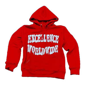 Jersey de algodón 100%, Sudadera con capucha, bordado desgastado, peso pesado, 400 gramos, forro polar, estilo informal de invierno ecológico - Product Image 3