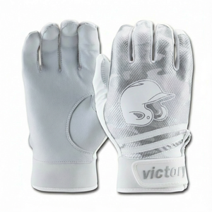 Guantes de Béisbol de Cuero con Diseño Personalizado al por Mayor, Ventilación y Malla Elástica en la Parte Trasera, MOQ Bajo, Guantes de Bateo de Softbol con Estampado Elegante - Product Image 1