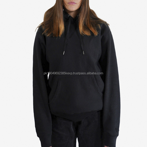 Custom Logo Stringless Blank 100 Cotton Vendors Print Fleece Plain <b>White</b> Plane Black Hoodies Unisex - Product Image 2