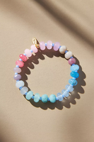 Bracelet en pierre naturelle arc-en-ciel d'été, perles facettées, or 18 carats, étanche, bijoux en pierres précieuses pour la plage, personnalisable, faible MOQ