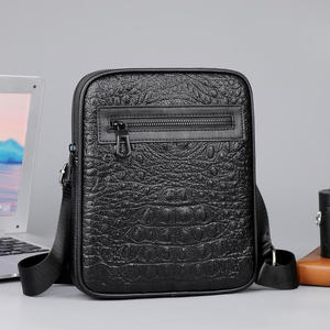 Bolso bandolera de cuero genuino de alta calidad para hombre, bolso de hombro cruzado de moda con gran capacidad para viajes de verano - Product Image 3