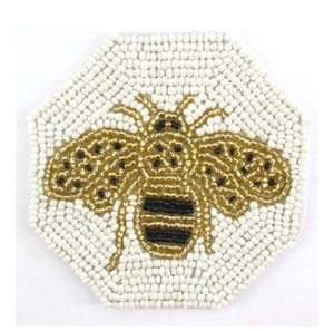 Posavasos bordados, manualidades con cuentas de semillas, posavasos hechos a mano, cuentas de semillas de buen color y posavasos de hermoso diseño - Product Image 1