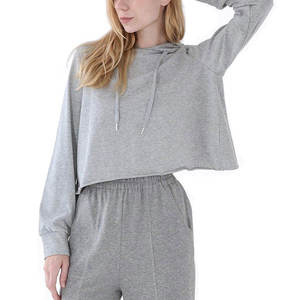 Sudadera Formal Gris de Punto para Mujer, 100% Algodón, Manga Larga, Asimétrica, con Cremalleras, Patrón Geométrico, Transpirable, para Verano - Product Image 5