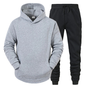 Survêtement d'hiver pour hommes grande taille, en molleton de coton surdimensionné, pull lourd et chaud, logo personnalisé - Product Image 5