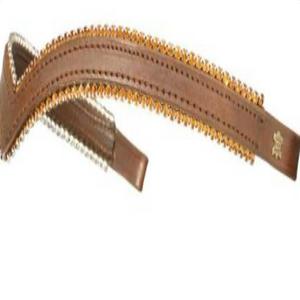 Bande de front de cheval en cuir de selle anglaise noire ou marron sur mesure avec bande de front diamante de cristaux scintillants colorés pour chevaux - Product Image 2