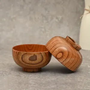 Handmade Vintage Style round <b>Mango</b> <b>Wood</b> Rice <b>Bowl</b> Simple Serving <b>Bowl</b> for Kitchen or Home Use Worldwide Supply - Product Image 2