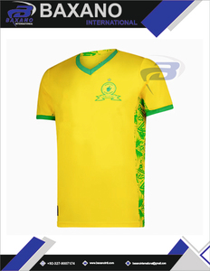 Camiseta de Fútbol Mamelodi Sundowns, Estilo Oficial, Estampada, Ajuste Profesional, para Entrenamiento y Partido, Diseño Personalizado con Logotipo, 100% - Product Image 4