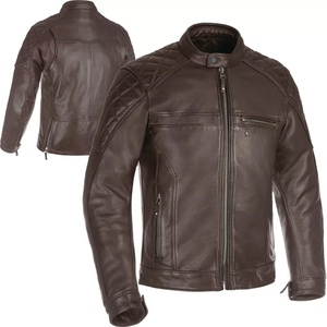 Chaqueta de cuero para Hombre | Chaqueta de motorista aprobada por CE | Chaqueta de cuero duradera para montar para todas las estaciones - Product Image 1