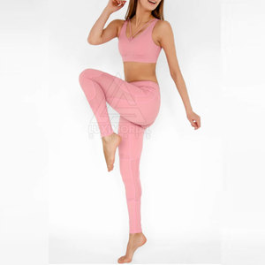 Service OEM Ensemble de yoga professionnel pour femmes grandes tailles, uni, respirant, séchage rapide, 2 pièces sans manches - Product Image 4