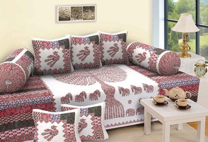ชุดเครื่องนอนผ้าฝ้าย8ชิ้นที่สง่างามพร้อมพิมพ์ลายสัตว์ Sanganeri 200TC อินเดียพิมพ์ลายสัตว์ชุดเครื่องนอนสำหรับตกแต่งบ้านทุกฤดูไอเดียของขวัญ - Product Image 4