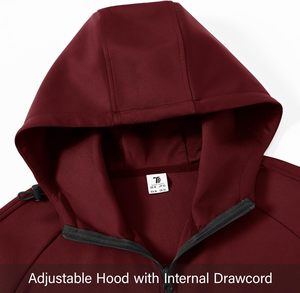 Conjunto de chándal de invierno informal de 2 piezas con logotipo personalizado de talla XL para hombre, Sudadera con capucha de manga larga, pantalones de chándal transpirables de talla grande - Product Image 3