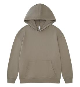 Precio de fábrica de los hombres personalizados Pull Over Hoodie Plain Heavyweight 330g Terry 100% algodón en blanco Unisex Pullover Hoodies para la impresión - Product Image 5