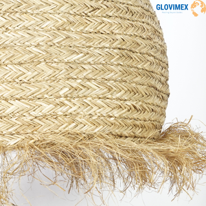 Lámpara colgante de mimbre hecha a mano Vietrustic, lámpara de algas marinas, lámparas de sombra en la sala de estar - Product Image 3