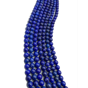 Collar de Cristal Natural, Cuentas de Lapislázuli Lisas, Piedra Roja Pulida, Joyería, Hilo Suelto, Mayorista de Piedras Preciosas para Sanación - Product Image 3