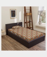 Drap de lit simple 100% polyester 120Tc Micro design floral personnalisable de luxe 4001 poids marron meilleur prix drap de lit