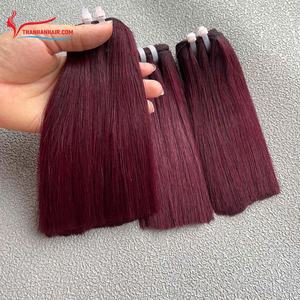 Prix de gros couleur chaude os trame droite 100% extensions de cheveux vietnamiens produit chaud pas de perte meilleure qualité grand stock - Product Image 1