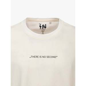 T-shirt Oversize America's Cup 38 in Jersey 100% Cotone, Tinta Unita, Vestibilità Ampia, Bianco Sporco - Product Image 3
