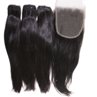 Extensiones de Cabello Humano Vietnamita 100% HD Transparente para Cierres y Paquetes, Liso Natural Yaki, Pelucas Largas y Talla de Gorra Pequeña