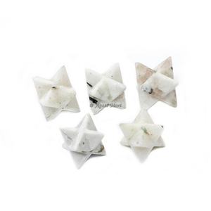 Pierre de lune arc-en-ciel AGATE cristal sculpté à la main Style Feng Shui Merkaba étoile cristal de guérison pour la décoration de la maison avec Style d'amour - Product Image 1