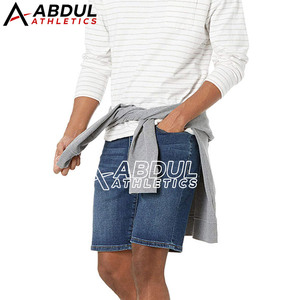 Shorts en jean pour hommes sur mesure, entraînement, nouveau design, shorts en jean en coton pour hommes - Product Image 4