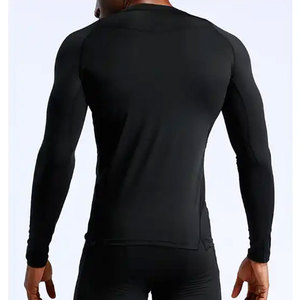 Camiseta Deportiva de Manga Larga para Hombre, Corte Ajustado, de Alta Calidad, con Mezcla de Algodón y Jersey, Camisetas de Gimnasio de Manga Larga - Product Image 2