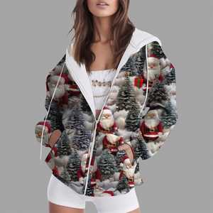 Sweat à capuche à sublimation avec logo personnalisé sport manches longues entraînement avec cordon pull athlétique femme fermeture éclair en coton - Product Image 3