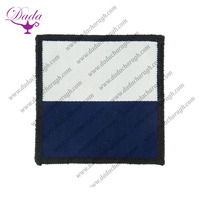 Patch DZ en tissu parachute tissé bleu ciel et bleu foncé du 9ème Régiment Dada, 3D, sur mesure, à coudre, thermocollant, avec épingle de sûreté, DC-WP-714, tissu de luxe