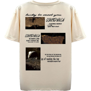 T-shirt col rond pour homme, décontracté, couleur unie, à la mode - Product Image 1