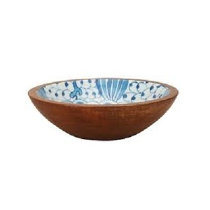 Cuenco de madera de acacia superventas con esmalte impreso, cuenco de fabricación personalizado, cena decorativa - Product Image 1
