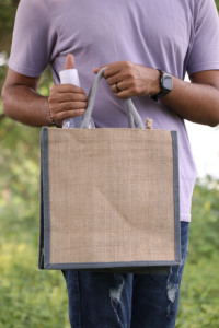 Nouveaux sacs écologiques personnalisés en jute, sacs promotionnels non tissés, sacs de courses, sacs cadeaux, sacs en soie avec logo personnalisé, style, motif et design sur mesure - Product Image 4
