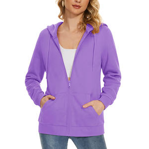 Best Quality Unisex <b>Oversized</b> 100% Cotton <b>Fleece</b> Front Custom Logo Solid Purple Winter Street Style Outwear - Product Image 3