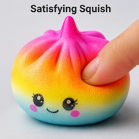 Jouet sensoriel licorne arc-en-ciel souple et moelleux, anti-stress, kawaii, pour le bureau