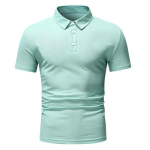 Polo para hombre de manga corta, tejido transpirable, diseño liso, logotipo personalizado e impresión. - Product Image 6