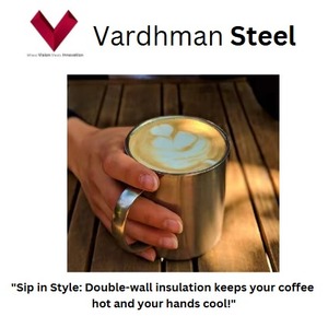 Fournisseur direct d'usine de tasses en acier inoxydable avec poignée, tasses à café ou à thé à double paroi, gobelets isolés, tasse de voyage avec poignée - Product Image 2