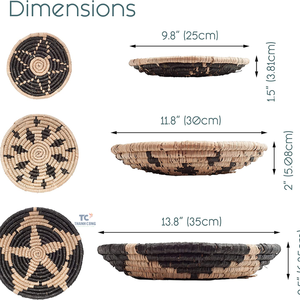 Décoration murale en herbe de mer de style bohème, nouvelle conception, vente en gros, panier mural décoratif en herbe de mer naturelle, décorations murales pour la maison - Product Image 6