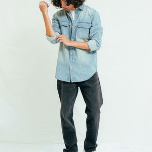 Durable Material Comfortable <b>Denim</b> <b>Shirt</b> Apparel Clothing Friendly Budget <b>Shirt</b> High Quality Custom <b>Denim</b> <b>Shirt</b> OEM Serviced - Product Image 2