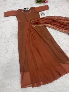 Vestido de encaje bordado de diseñador Saree Vestido de encaje bordado Saree - Product Image 5