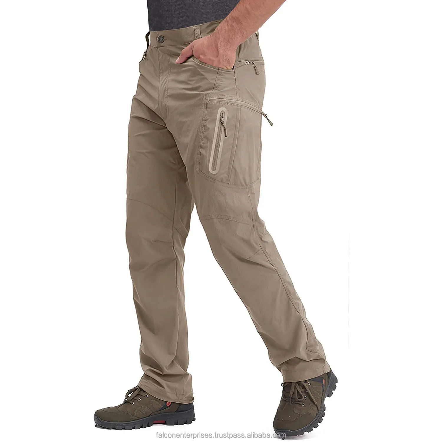 Pantalones de trabajo de nailon para hombre, pantalón ligero informal de secado rápido para senderismo al aire libre, pesca táctica, Verano