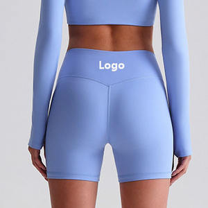 Pantalones Cortos Deportivos de Cintura Alta para Mujer con Logotipo Personalizado, Pantalones de Yoga Ajustados de Secado Rápido para Verano - Product Image 2