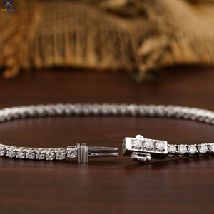 4.41 CT Rond Brillant Coupe Diamant Tennis Bracelet 18k Or Blanc Cvd/Hpht Diamant Bijoux - Product Image 2