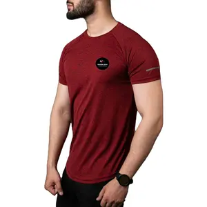 180 GSM Breathable Grid Summer 100% Cotton Knitted Sportswear Gym Workout Plain Blank T-Shirts
