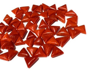 Coral Rojo Italiano Natural de Primera Calidad, Corte Trillón, Piedra Suelta al por Mayor, Cabujón de Coral Rojo para Joyería - Product Image 2