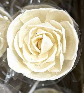 Diffuseurs de parfum en bois de sola, fleurs de pivoine et de rose artisanales, sans alcool, écologiques, de qualité supérieure, pour la maison et la voiture, ensembles de 6 mois - Product Image 2