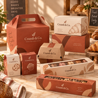 Boîtes d'emballage personnalisées AT PACK avec fenêtre, boîtes à gâteaux, boîtes à pâtisserie et fournitures d'emballage alimentaire pour boulangeries et cafés