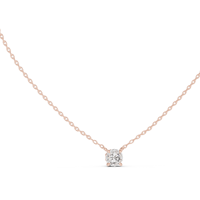 Collier solitaire en diamant CVD créé en laboratoire de 0,85 CT, qualité VVS-VS EF, or 18 carats, or rose, or jaune, or blanc 14 carats